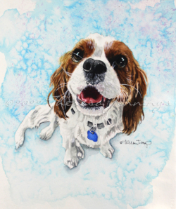 2022-02-17 Princess P - 10x12" watercolor on paper; Commission